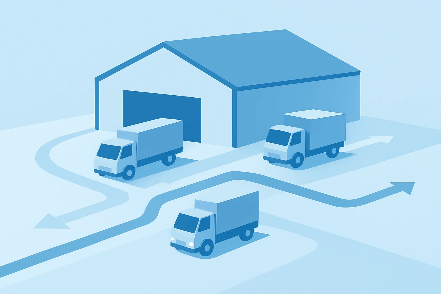 Flat filled vector of a delivery jet fuselage symbolizing UPS Q4 2025 earnings lift and network savings.