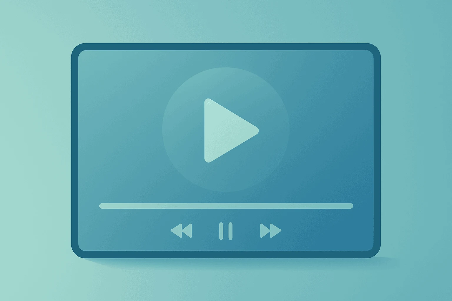 Flat vector of a diagonal smart TV screen with a dimming play glow symbolizing Netflix stock guidance miss and buyback.