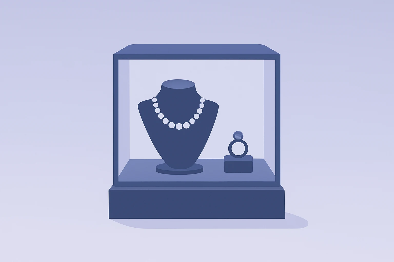 LVMH earnings cover: half-lit jewelry display case symbolizing mixed luxury sales momentum and stronger cash flow.