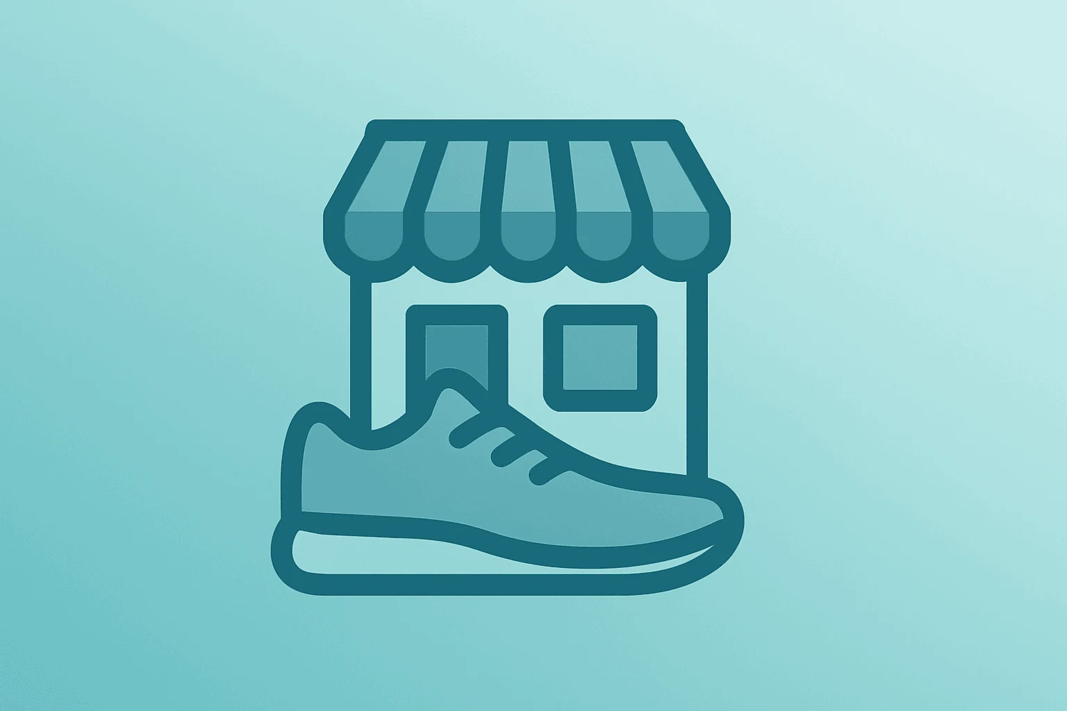 Flat vector of a shoe-store fusion symbolizing DICK'S Sporting Goods earnings pressure from Foot Locker drag.