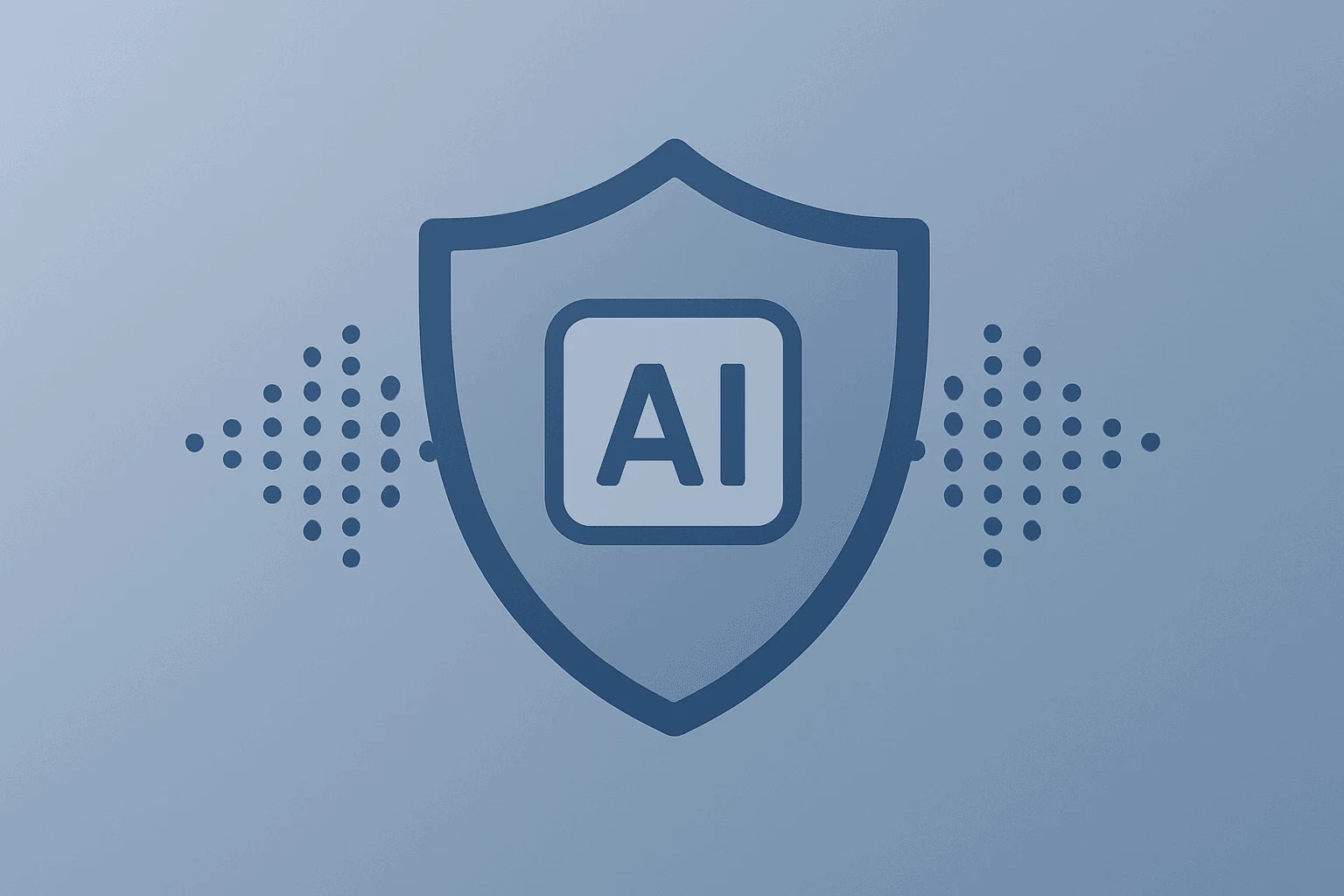 Minimal flat filled vector of a security shield under AI stress test to represent CrowdStrike earnings as an AI-demand test.