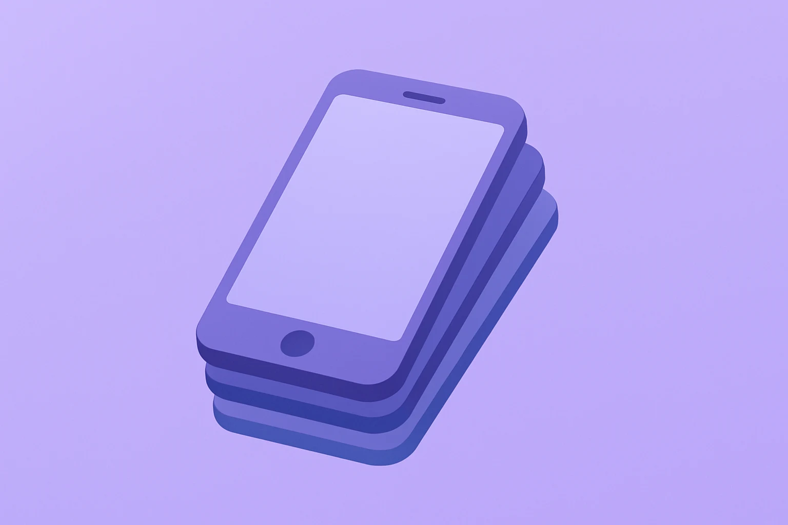 Flat vector smartphone motif symbolizing Apple Overtakes Samsung market share flip, minimalist composition with shadow lift.