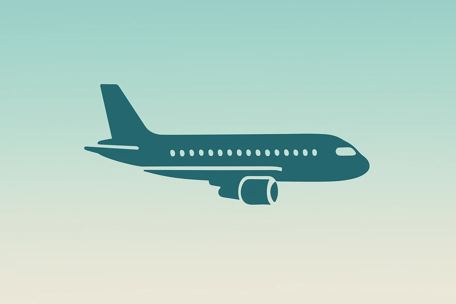 Flat vector passenger-jet symbolizing Alaska Airlines Boeing order and fleet expansion on a light cobalt-silver gradient.