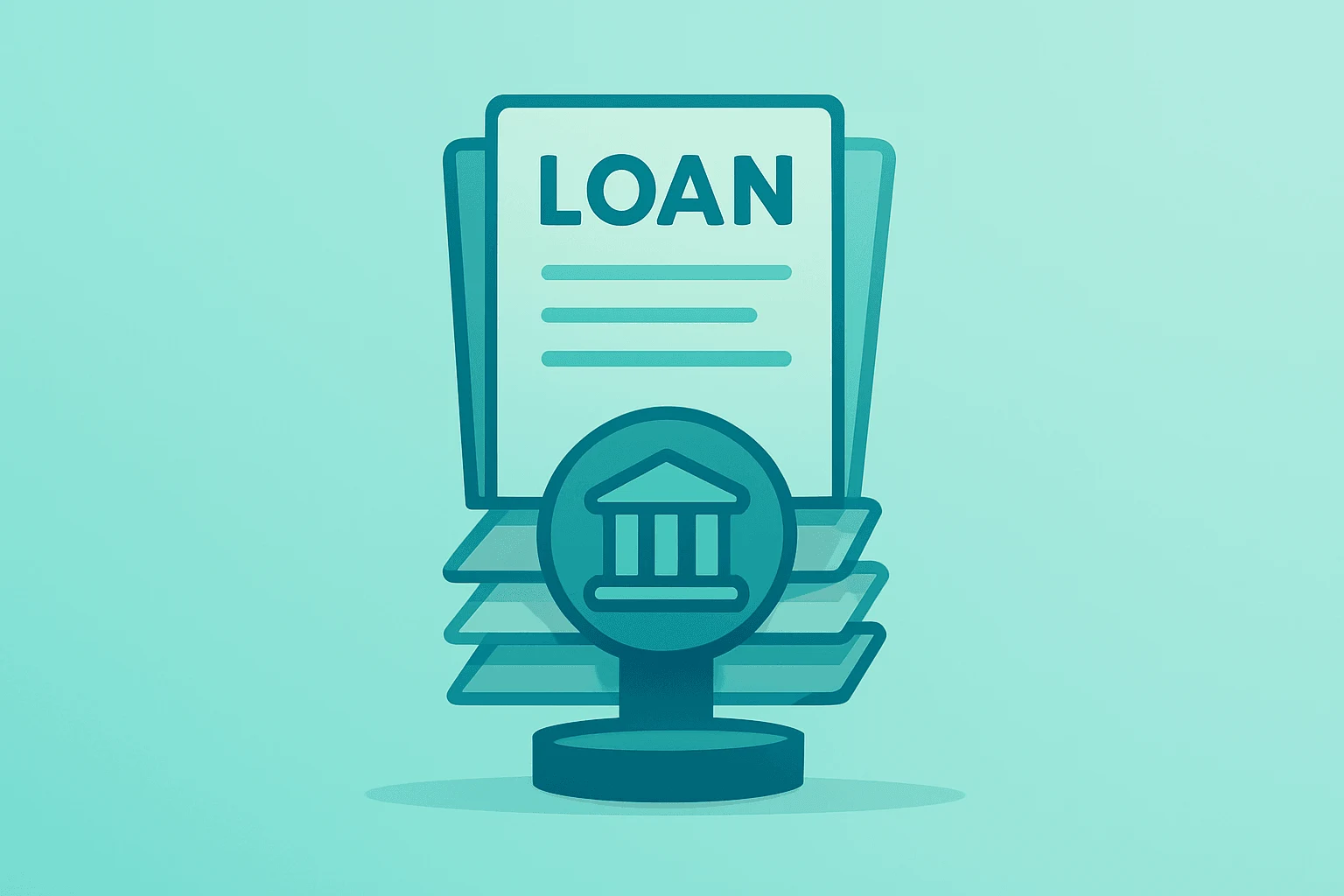 Flat vector bank vault merging with a growing loan ledger to illustrate FNLC earnings and regional-bank profit momentum.