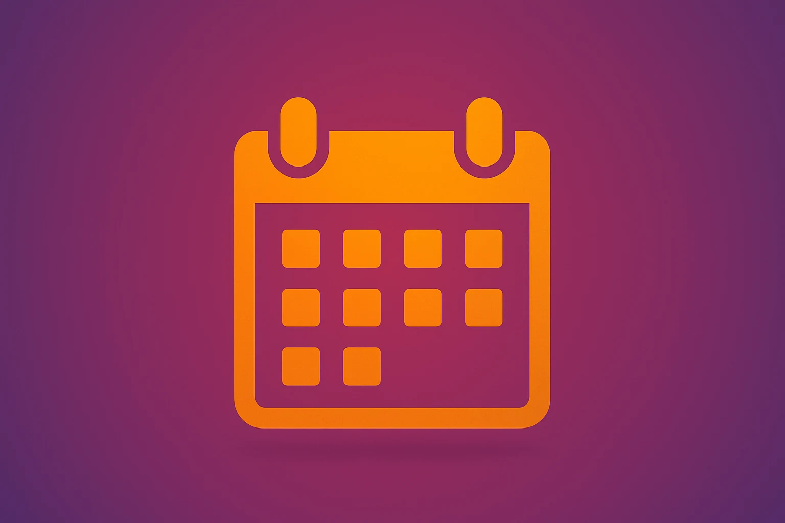 Minimal flat vector calendar icon with an emphasized empty date cell symbolizing Take-Two GTA VI delay and market reaction.