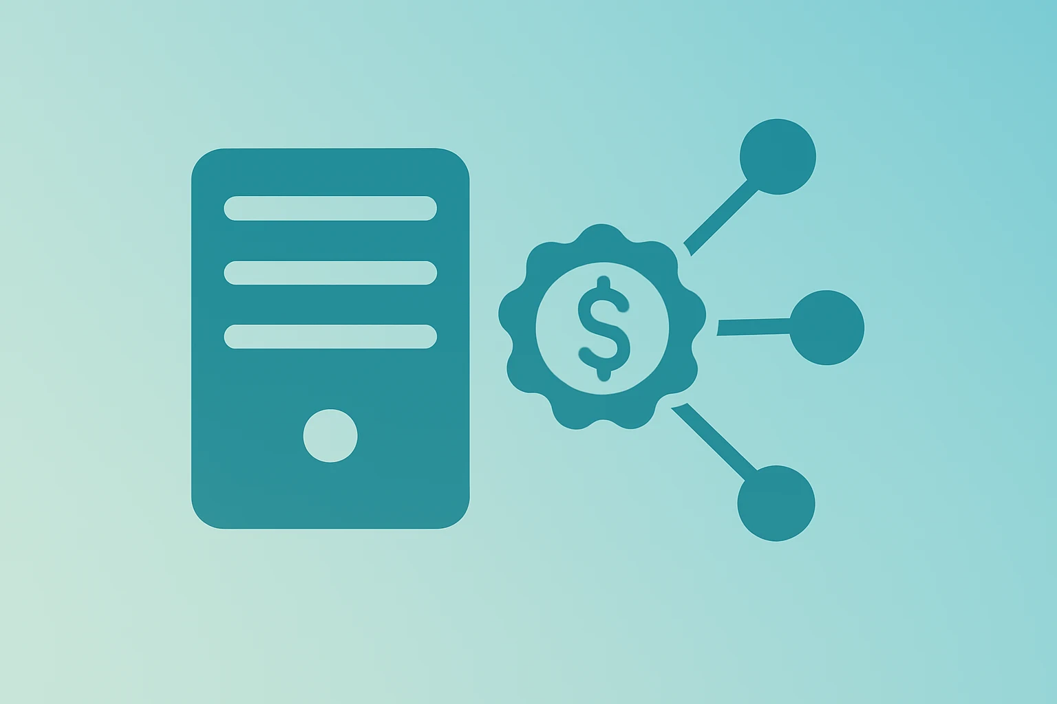 Flat filled vector of server fused with subscription token and nodes to depict Meta Agrees to Acquire Manus and user growth.