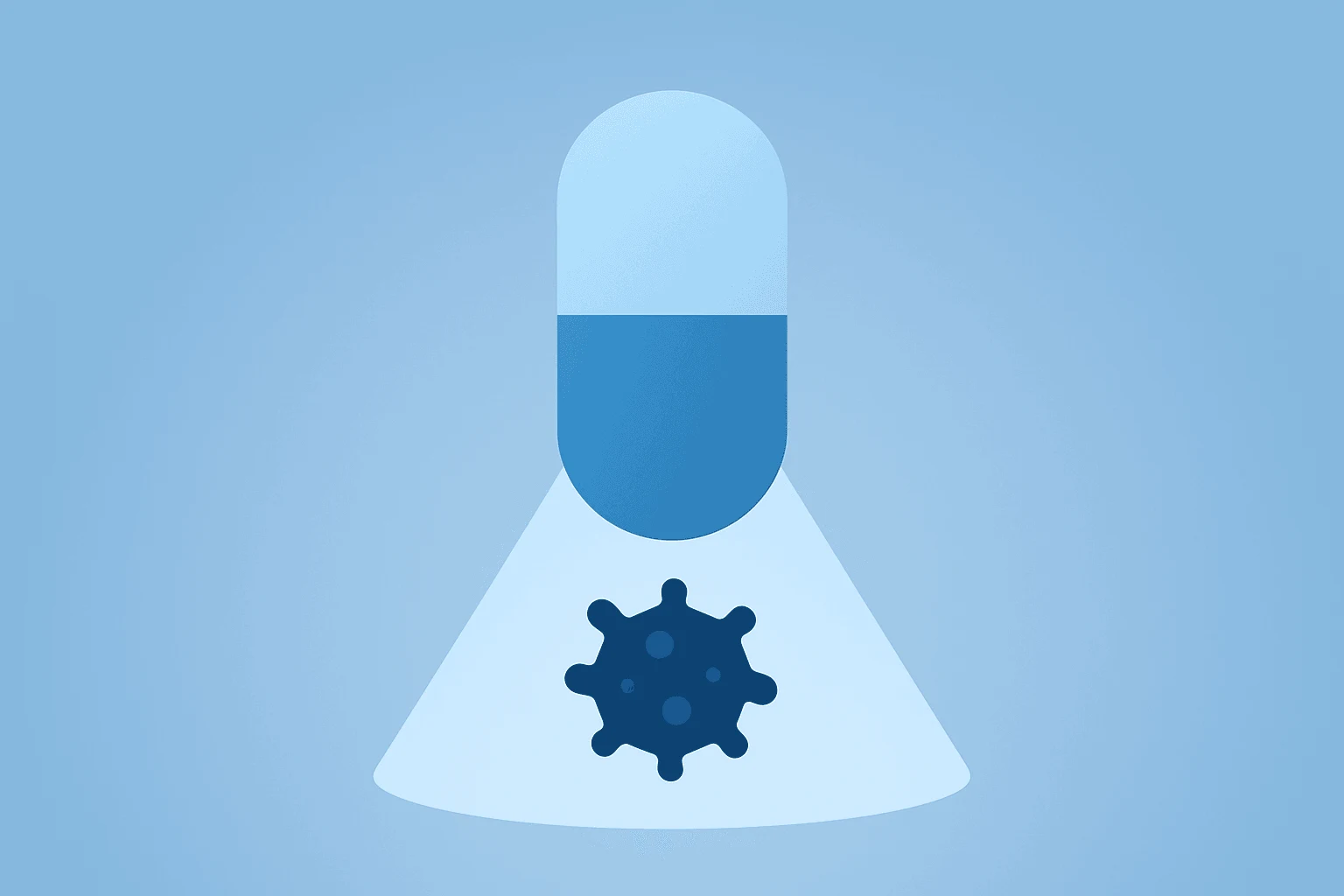 Flat vector pill merging into a targeted tumor icon to evoke Tango Therapeutics vopimetostat results and Phase 3 intent.