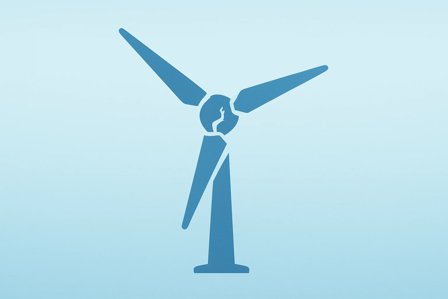 Flat vector of a power turbine with a fractured shell symbolizing Fermi AICA Termination and funding risk.