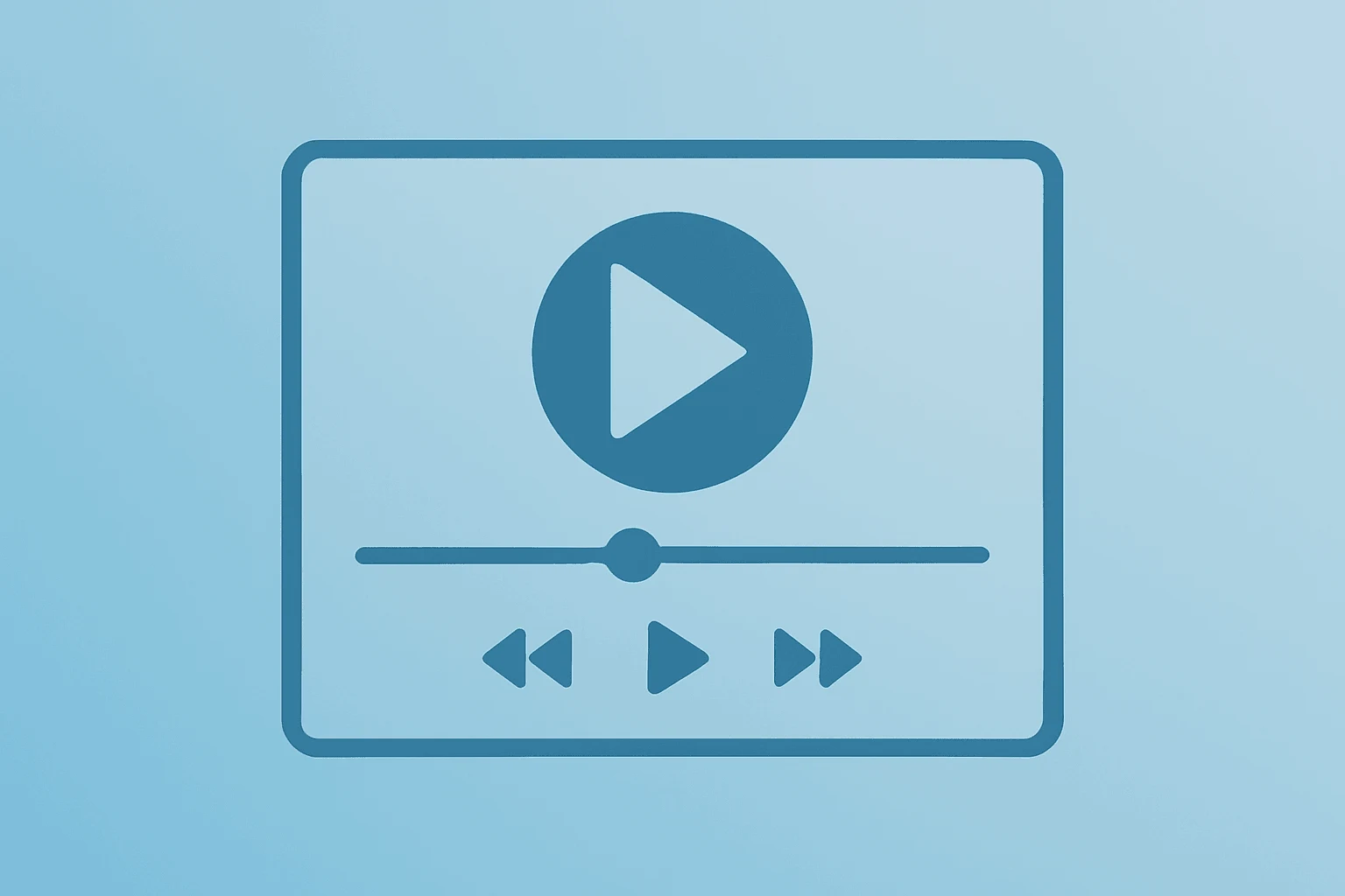 Flat vector streaming server with dimming play button symbolizing Netflix earnings focus on engagement