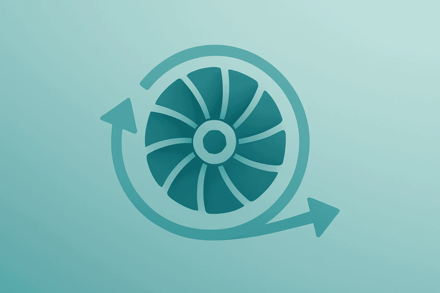 Flat-vector turbine icon symbolizing operational mitigation and resilience tied to Rolls-Royce FY2026 guidance