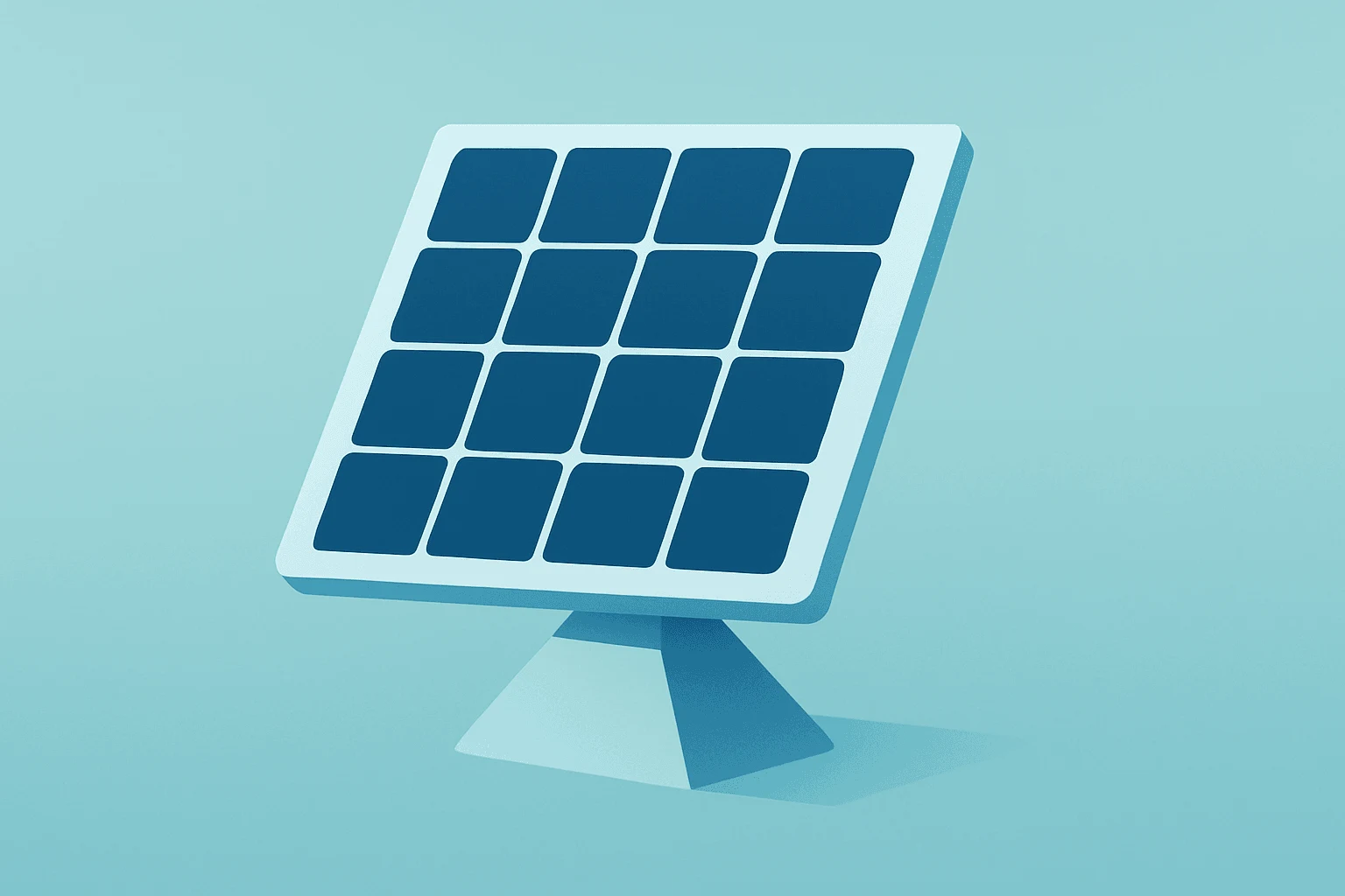 Flat vector of a glass fiber module expanding with a solar wafer overlay to symbolize Corning earnings and growth.