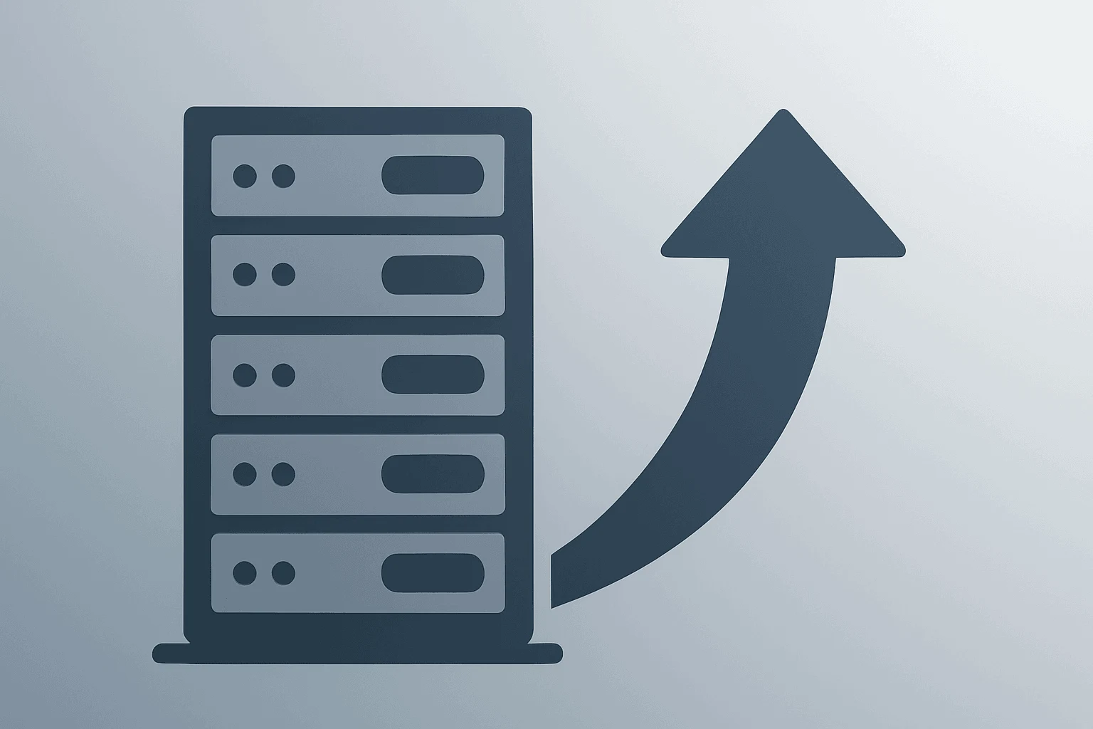 Flat filled vector server stack symbolizing expanding AI demand and a margin reset for Super Micro stock on a light gradient.
