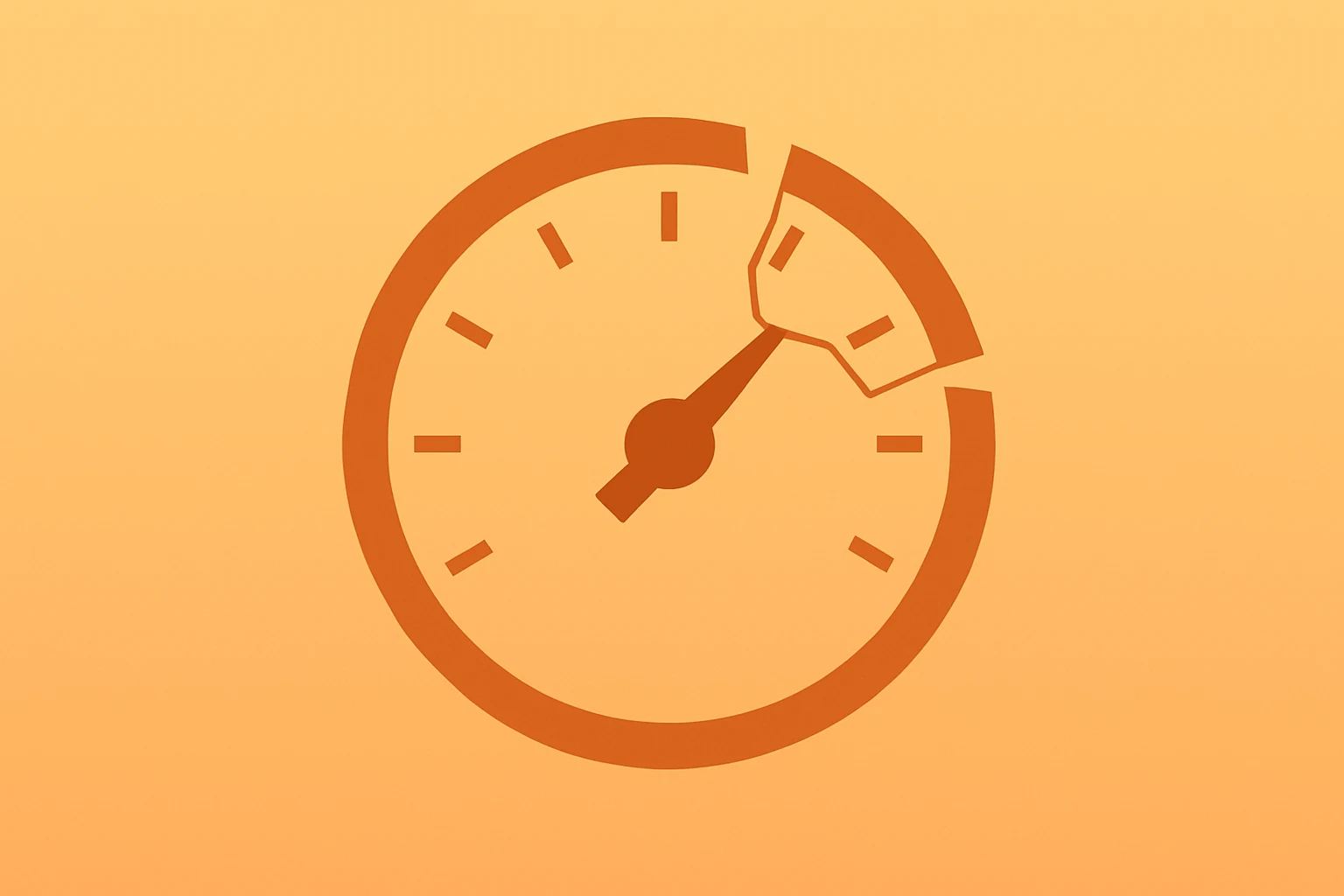 Flat vector policy dial with a fractured rim on a light gradient, symbolizing Fed rate cut December 2025 split.
