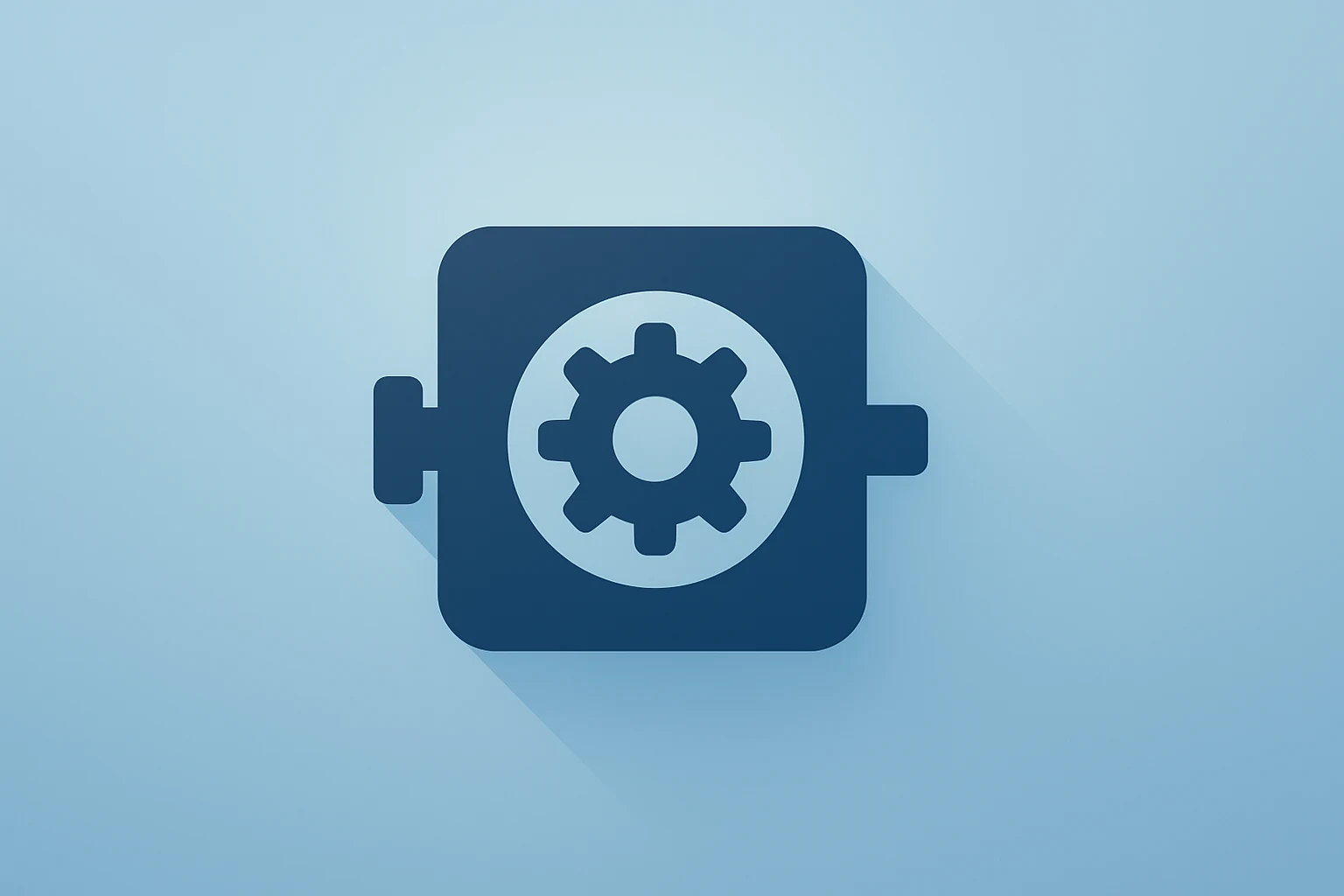 Flat vector of a game engine core with dimming light illustrating Epic Games layoffs, cost cuts, and severance measures.