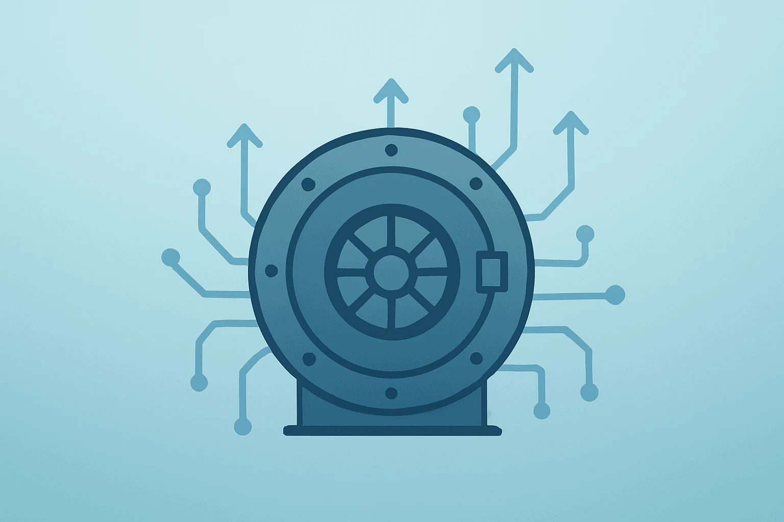 Flat filled vector of a server-turned-bank archetype symbolizing JPMorgan Q2 earnings driven by trading surge and dealmaking.