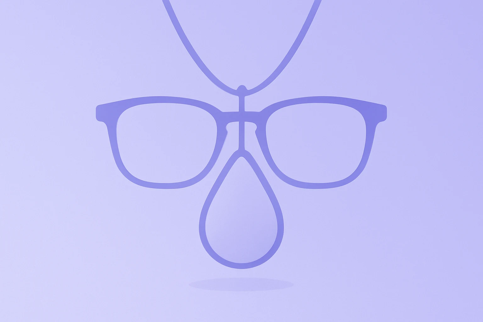 Flat vector pendant merging into a glasses module, symbolizing Meta Acquires Limitless and wearables integration.