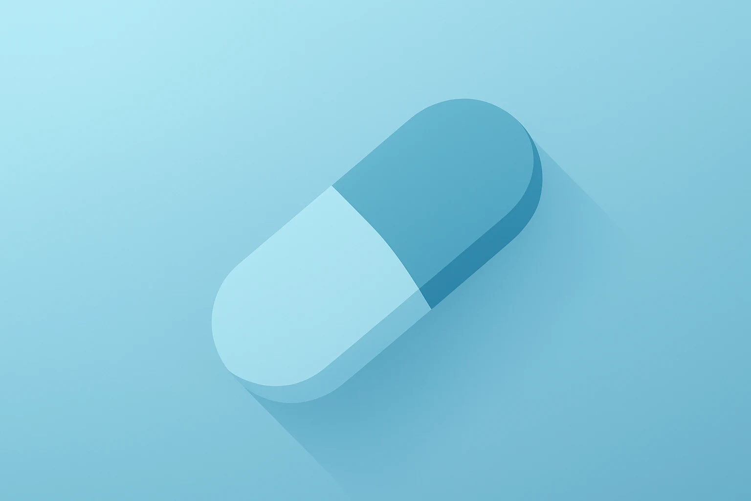 Flat vector pharmacy capsule with dimming glow signaling CVS earnings beat and trimmed cash-flow from Medicare seasonality.