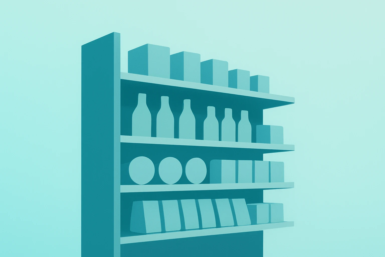 Flat vector retail storefront expanding product tiers to symbolize Burlington Stores earnings lift from margins and guidance