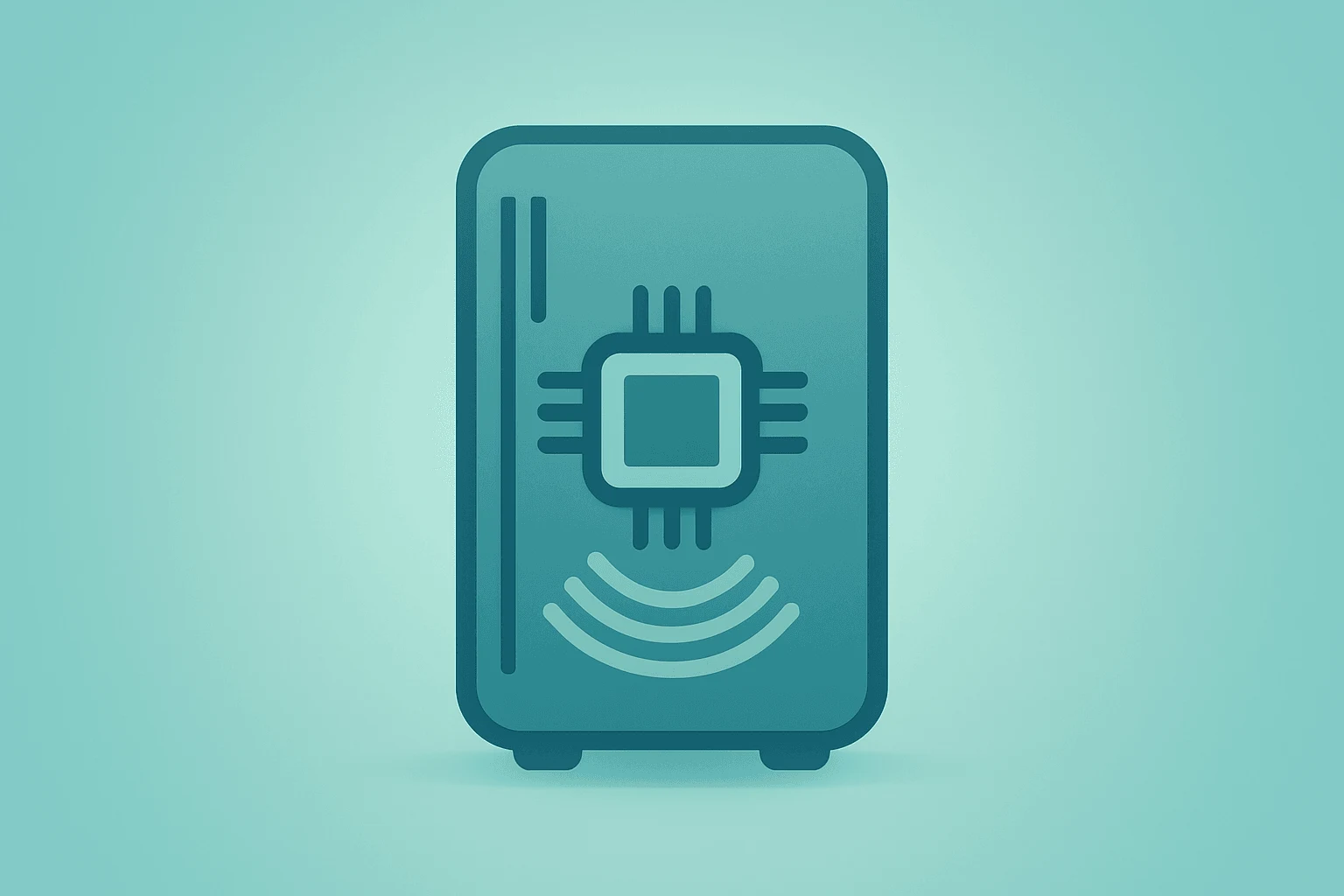 Minimal flat vector showing a server rack merging with a growing compute core for Nvidia Safe Superintelligence Partnership.