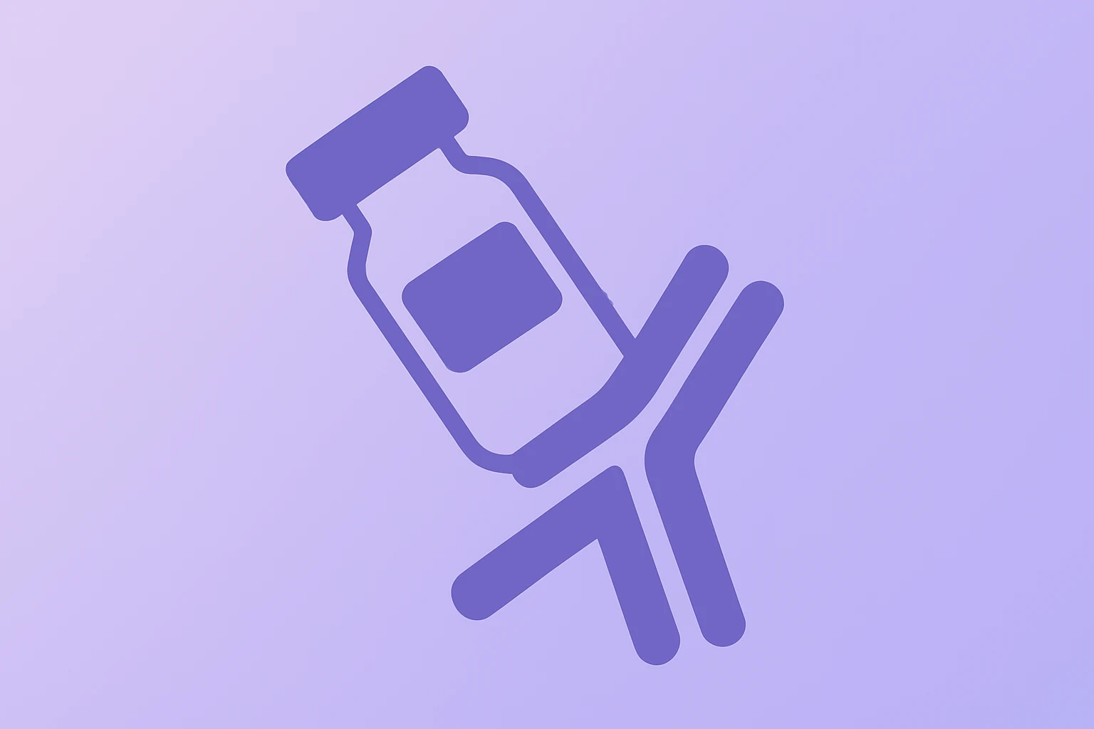 Flat vector of a lab vial and antibody strand merging to symbolize GSK acquires RAPT Therapeutics and ozureprubart addition.