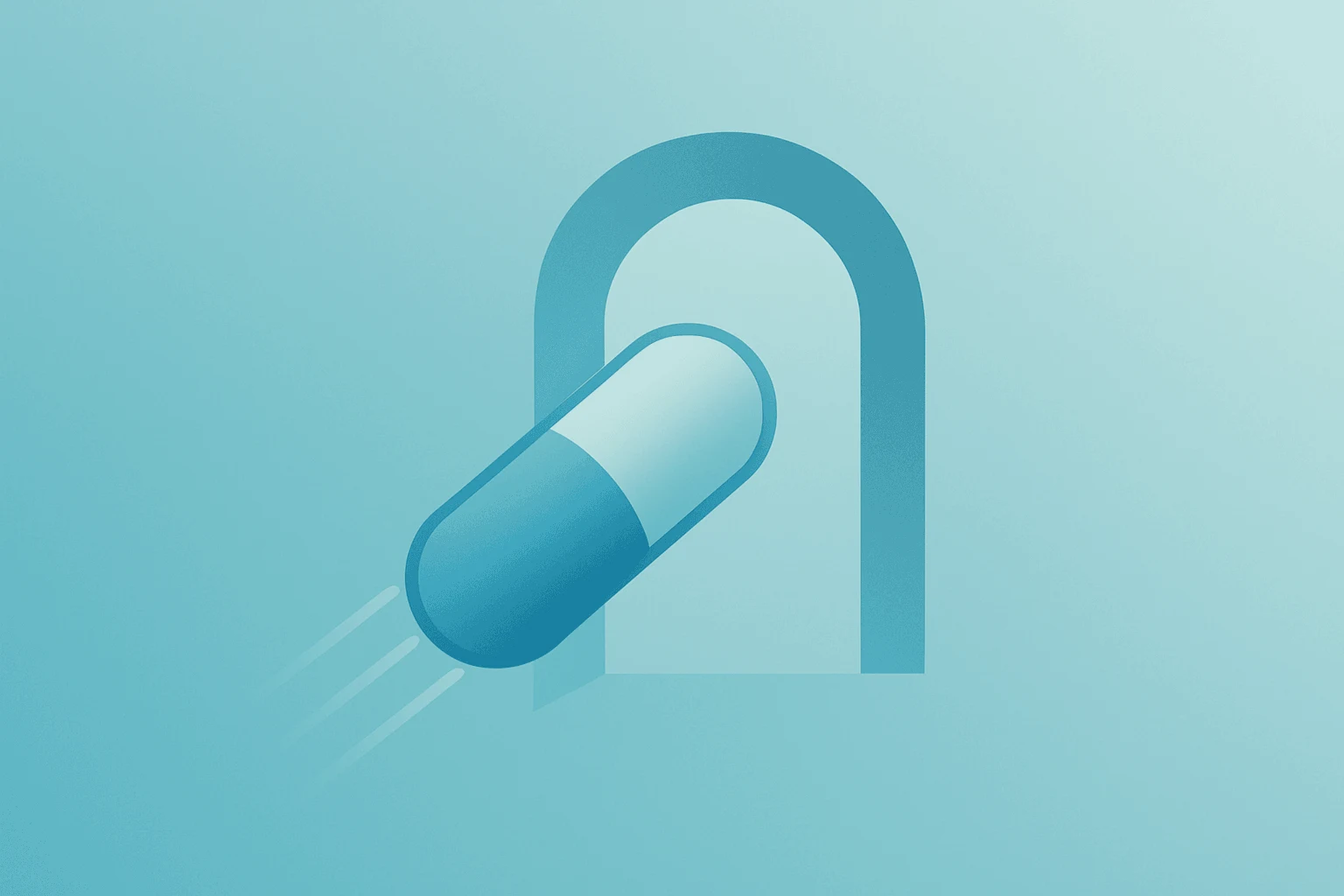 Flat filled vector of capsule-and-petri motif symbolizing Revolution Medicines Phase 3 results and a fast NDA filing.