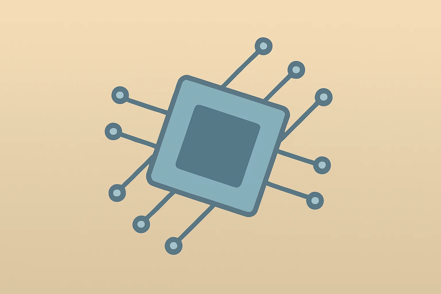 Flat vector of a server rack dimming under soft shadow to reflect Astera Labs earnings and warrant margin pressure.