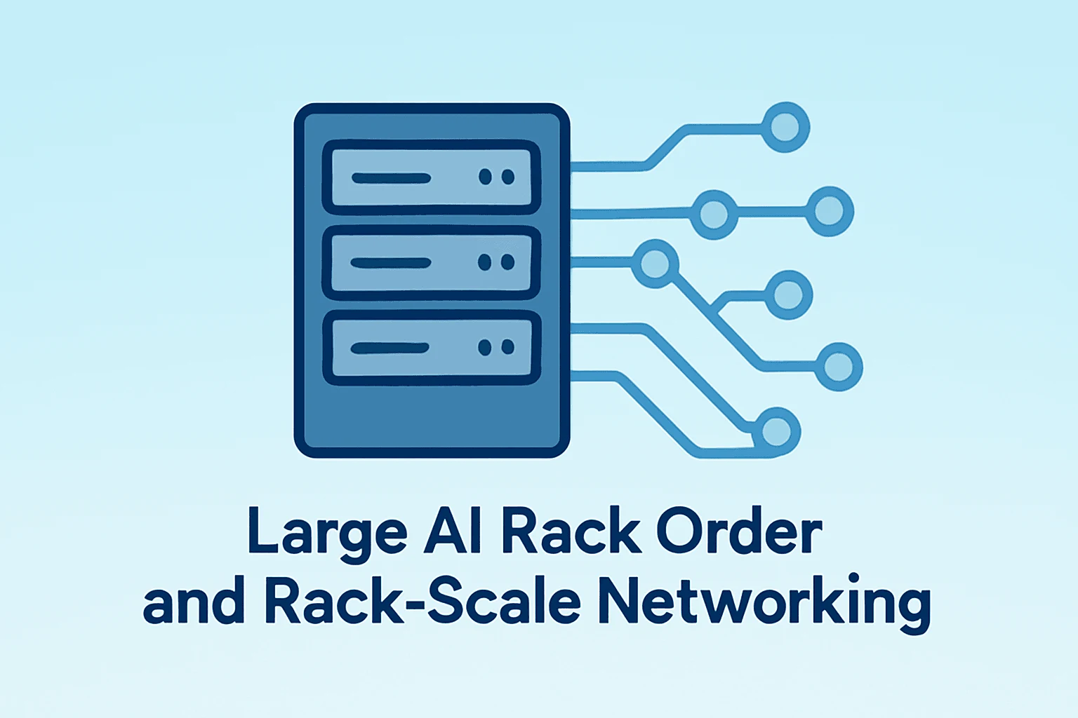 Flat-vector server rack illustrating the HPE Vultr order and Helios AI rack with scale-up networking focus.