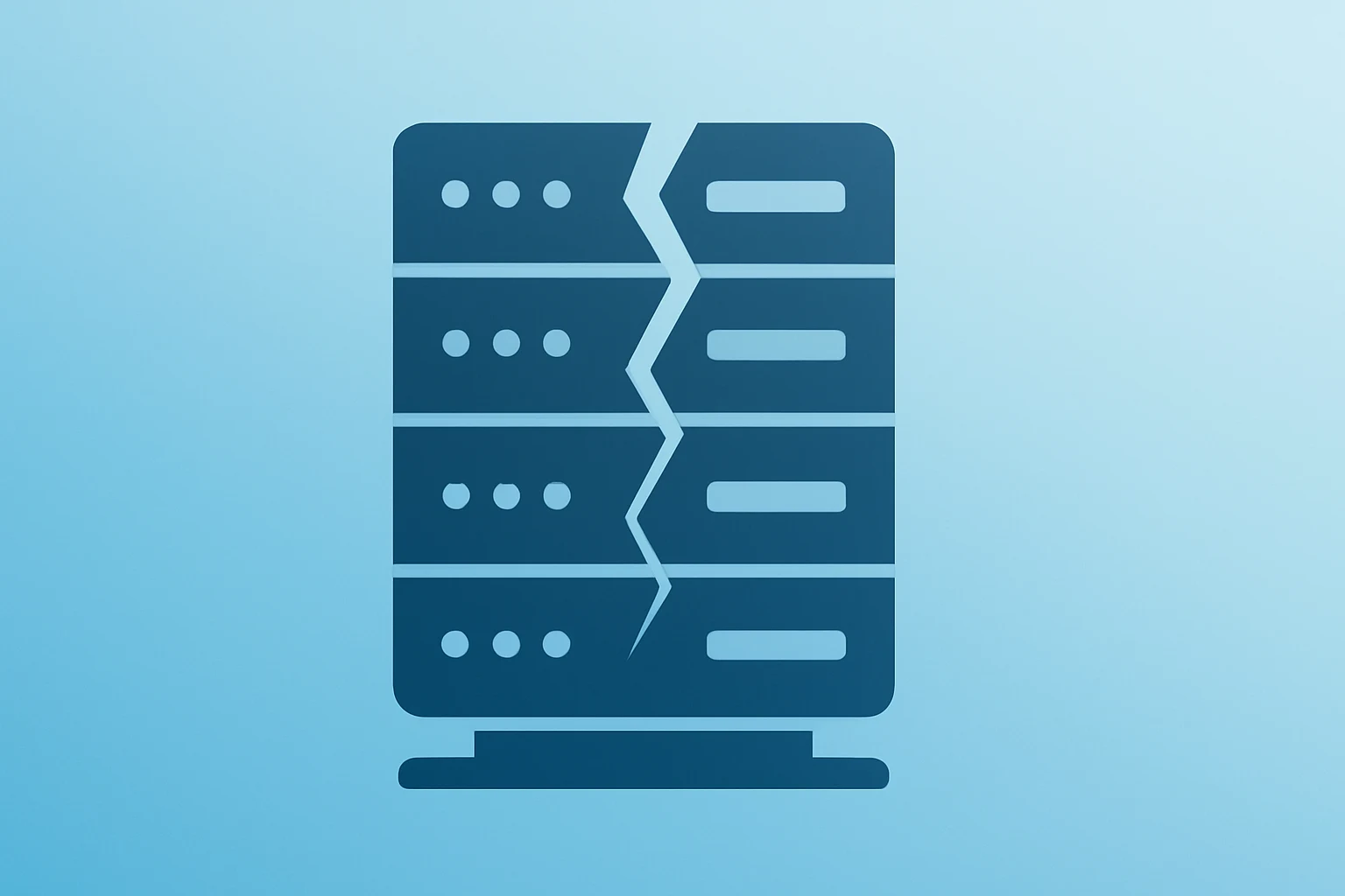 Flat filled vector of a server shell splitting to symbolize Anthropic sues DoD and the supply-chain dispute over Claude access.