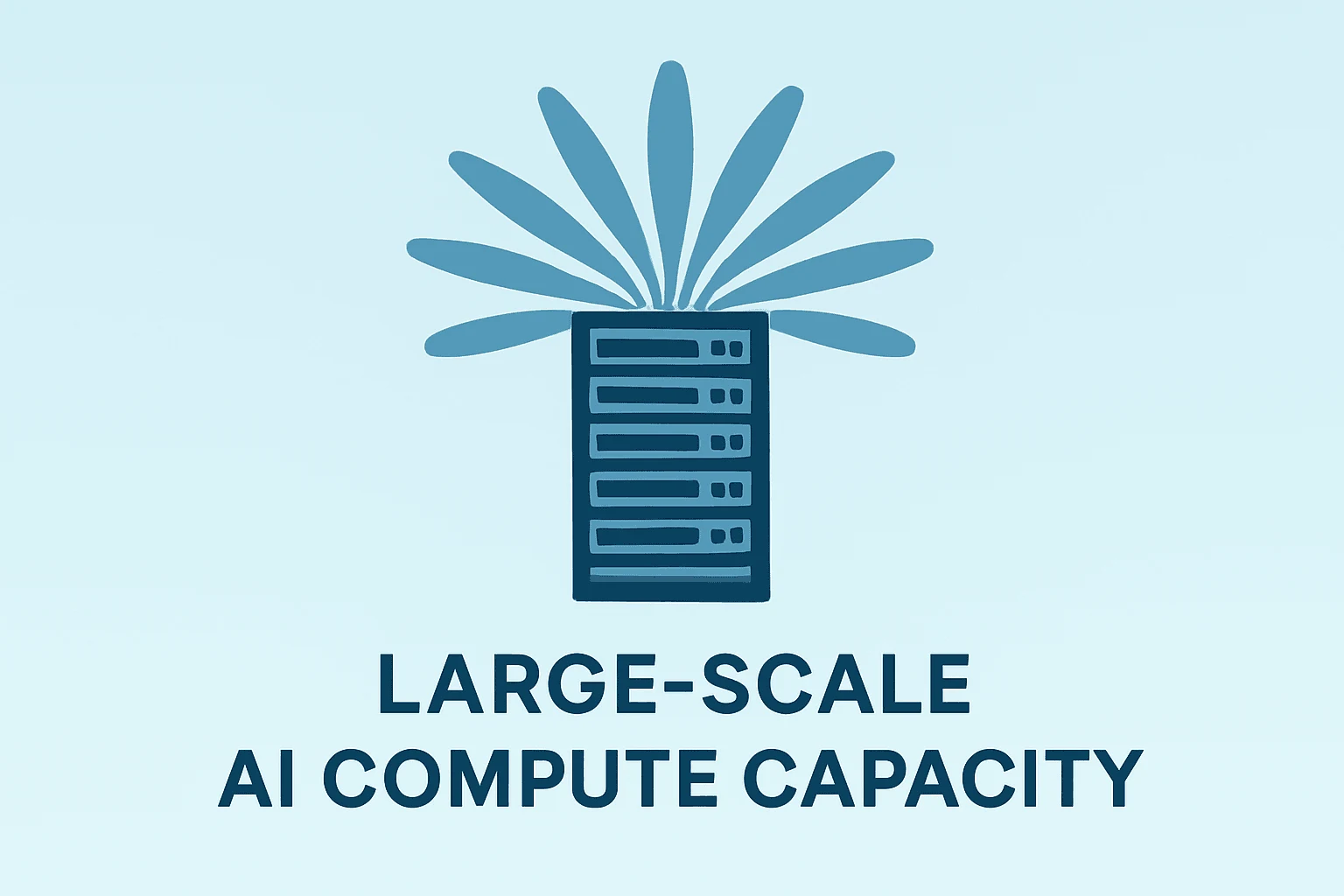 Flat vector of a server rack symbolizing Anthropic SpaceX deal capacity expansion for Claude Code compute.