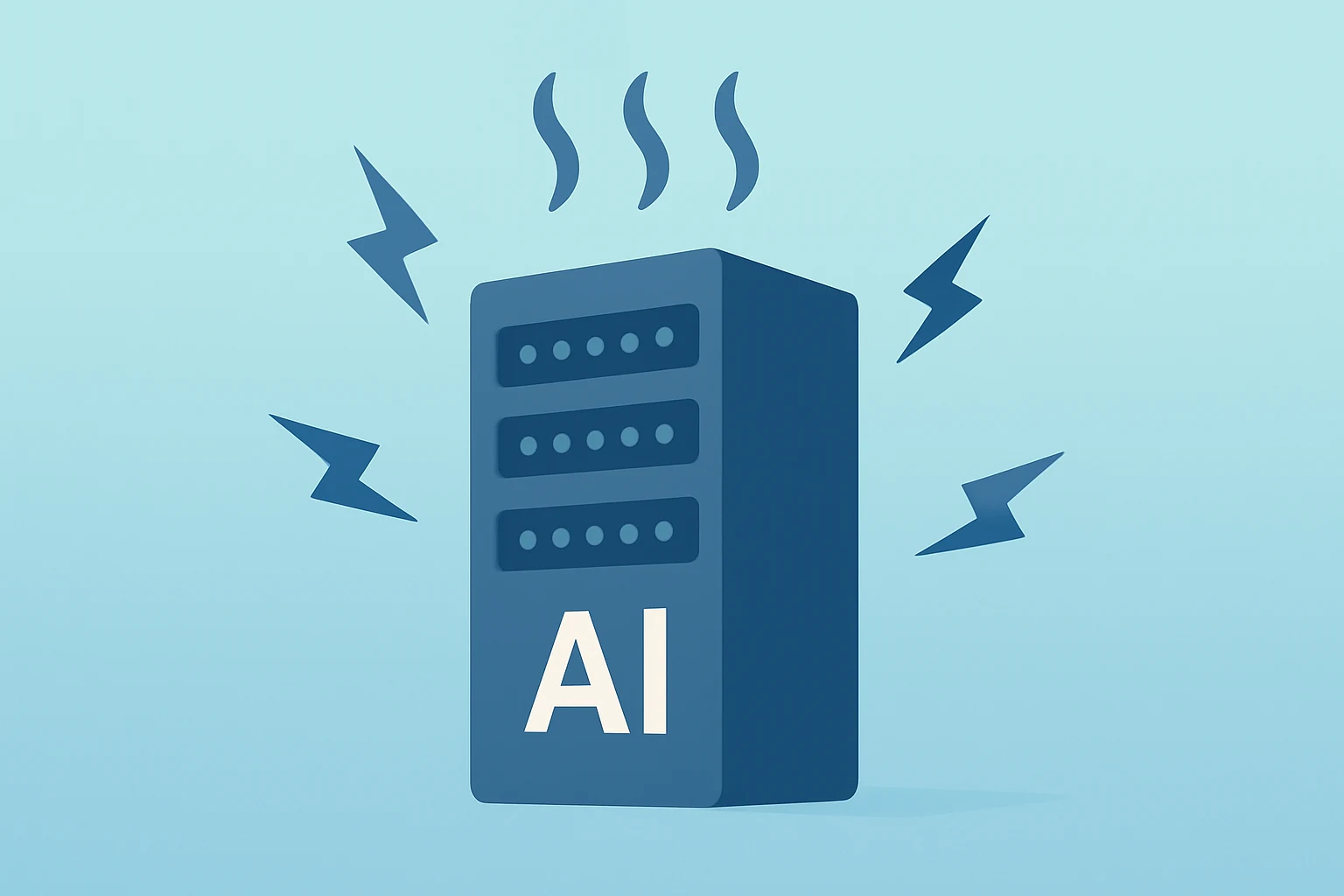 Flat-vector cover showing a server pod under strain to represent the Microsoft earnings selloff and AI capex surge.