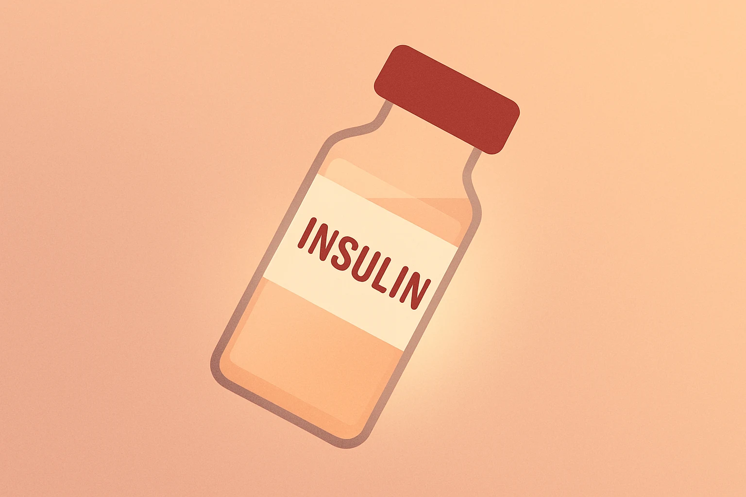Flat vector insulin vial with a fading glow to illustrate Novo Nordisk 2026 guidance, sales weakness and U.S. headwinds.