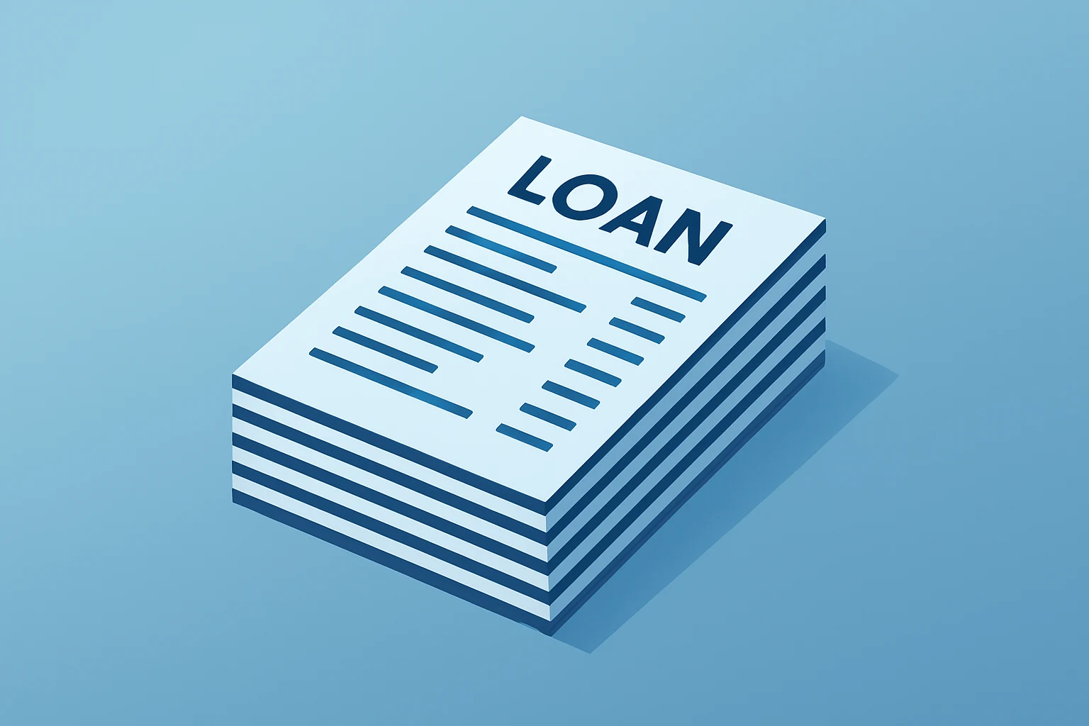 Flat vector diagonal loan ledger stack symbolizing SoFi Q4 2025 Earnings, member growth and loan originations.