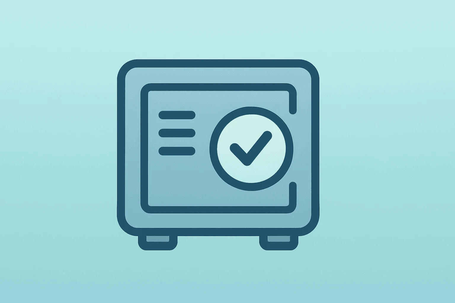 Flat vector server vault securing AI models, evoking the Trump AI executive order voluntary pre-release review process.