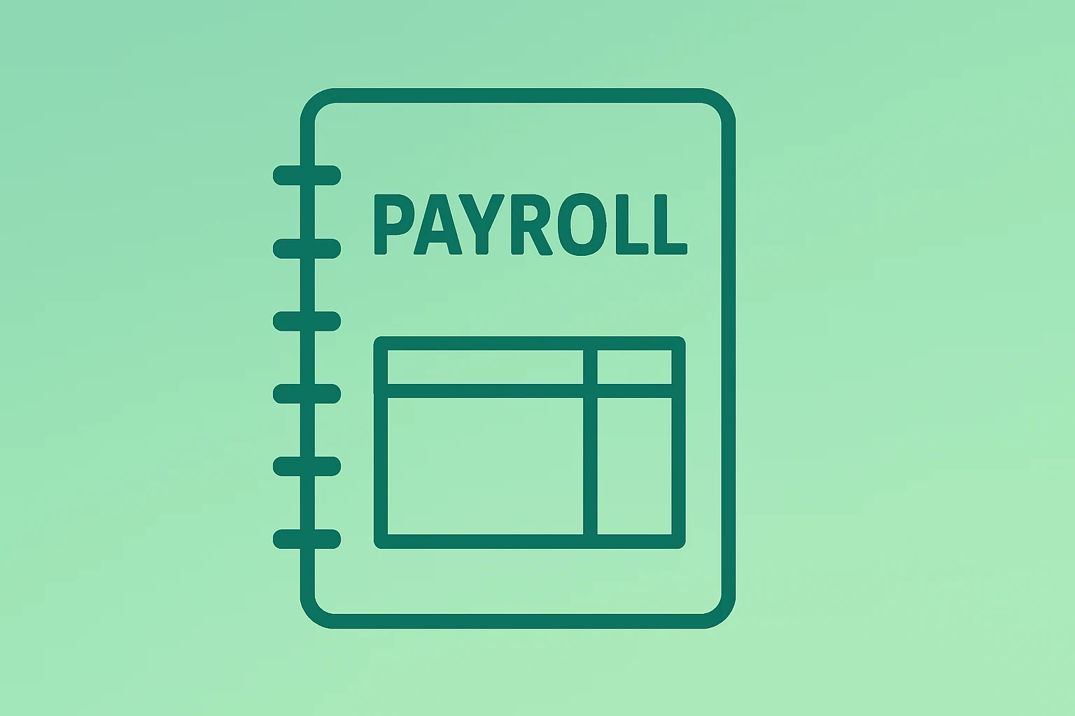 Flat vector payroll ledger holding steady on an emerald-pearl gradient, symbolizing US jobless claims and worker retention.