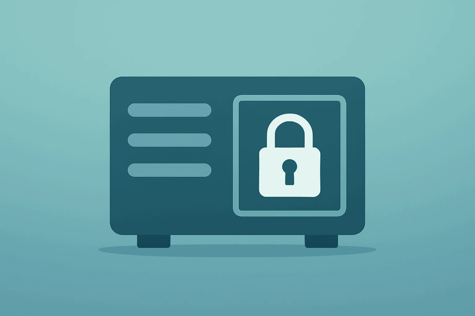 Flat-vector icon of a forum server with a locked access panel symbolizing the Reddit Google AI deal under review.