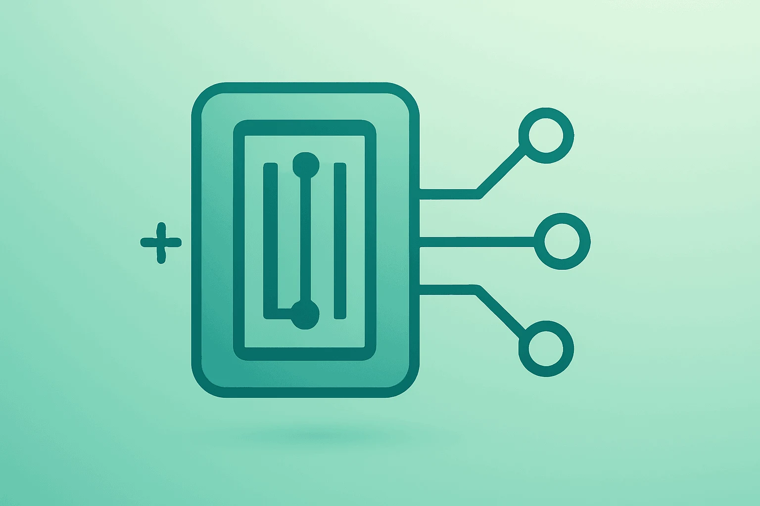 Flat-vector hydrogen fuel cell icon symbolizing margin recovery and momentum for Plug Power Q1 Earnings, subtle shadow lift.