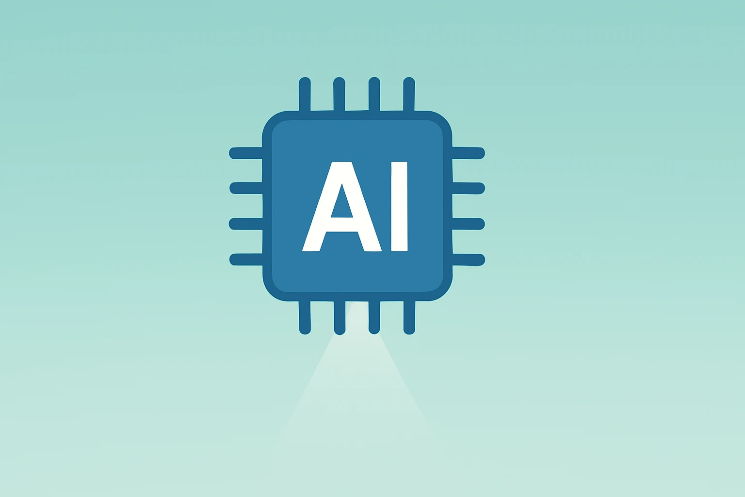Flat filled vector of an AI chip with a narrowing glow, symbolizing Nvidia OpenAI investment shifting capital