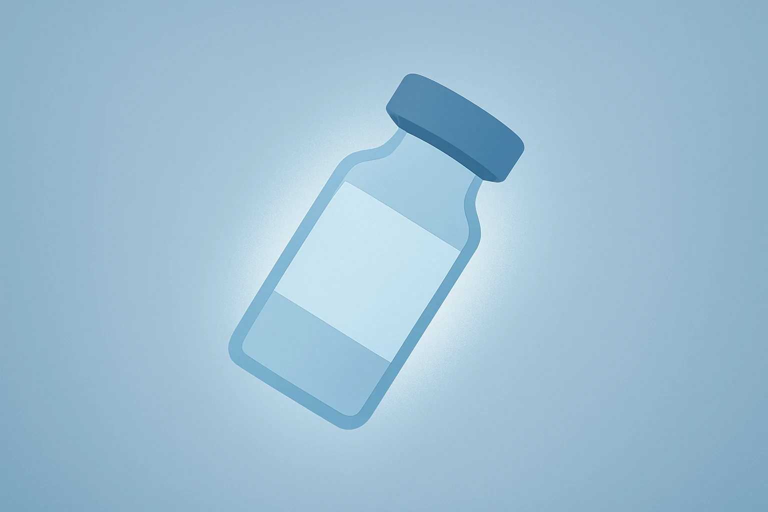 Flat filled vector of a vaccine vial with a dim glow symbolizing Pfizer 2026 guidance forecasting lower revenue and EPS.
