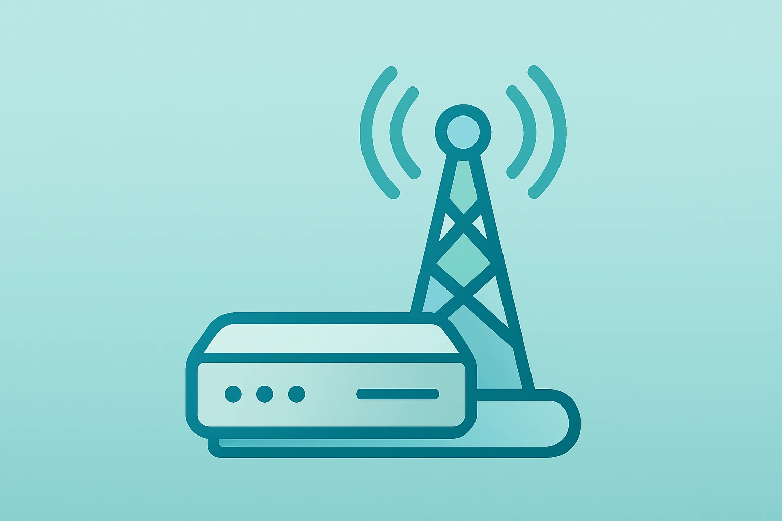 Flat-vector fiber modem merging with a mobile antenna to suggest convergence broadband growth and AT&T earnings.
