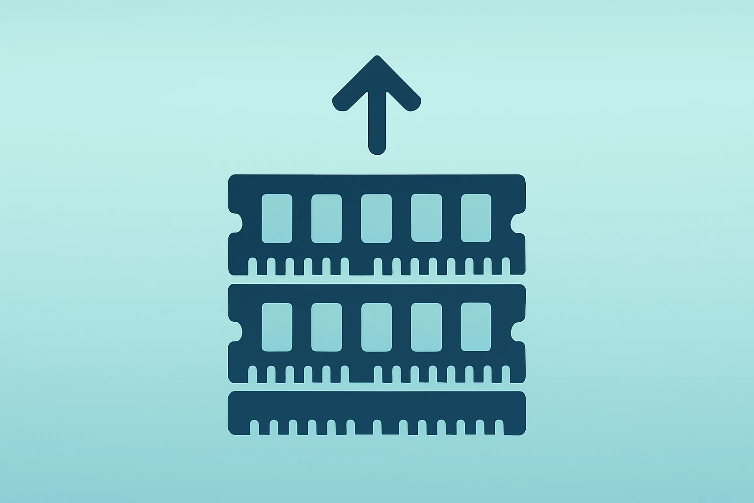 Stacked memory module expanding capacity to symbolize Micron earnings and AI-driven HBM demand, amber-sand gradient.