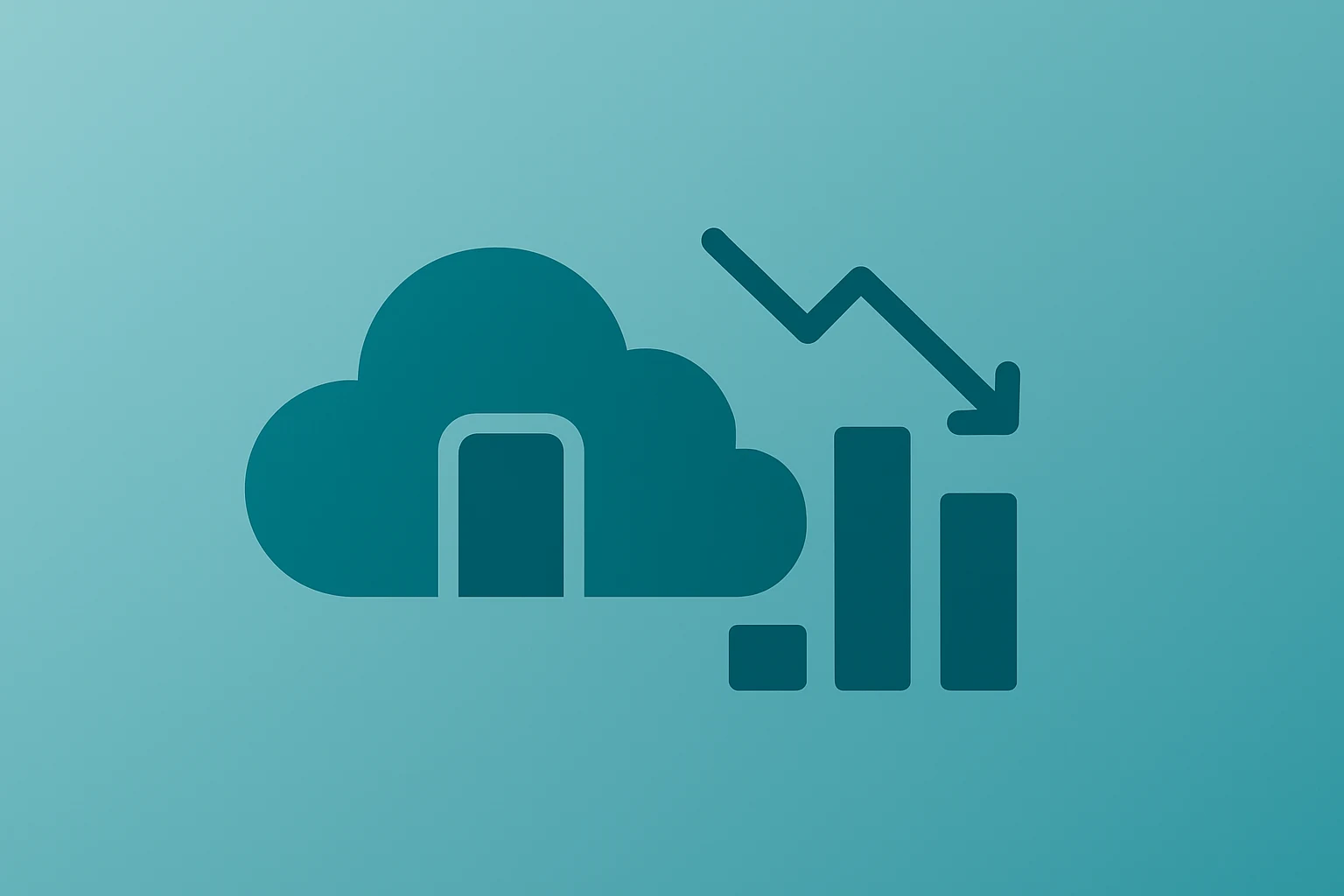 Flat filled vector of a server rack with a dimming module representing Zscaler earnings beat and narrowed revenue outlook.