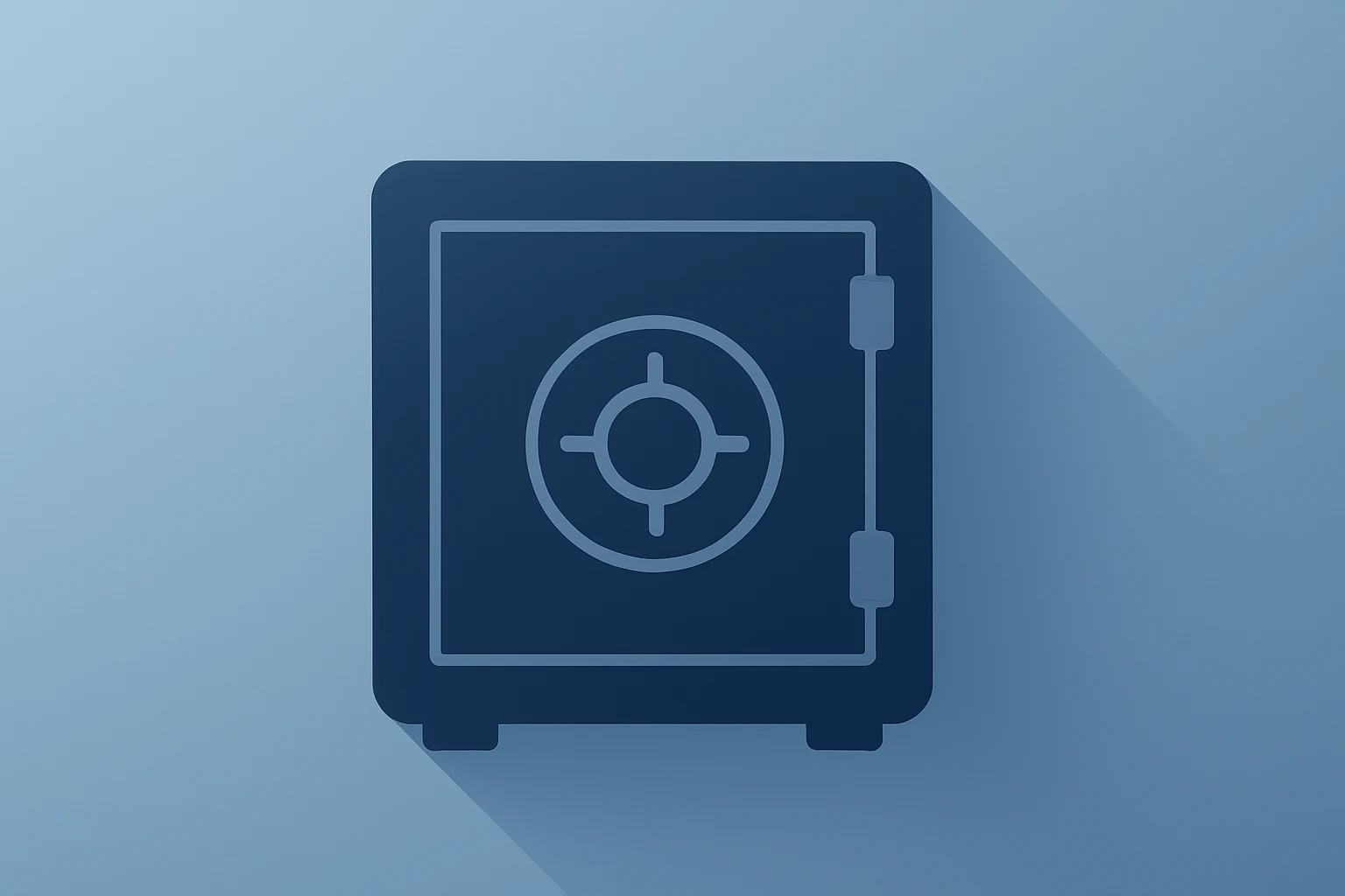 Flat vector of a venture vault dimming under a smooth gradient, symbolizing Robinhood Ventures Fund IPO debut weakness.