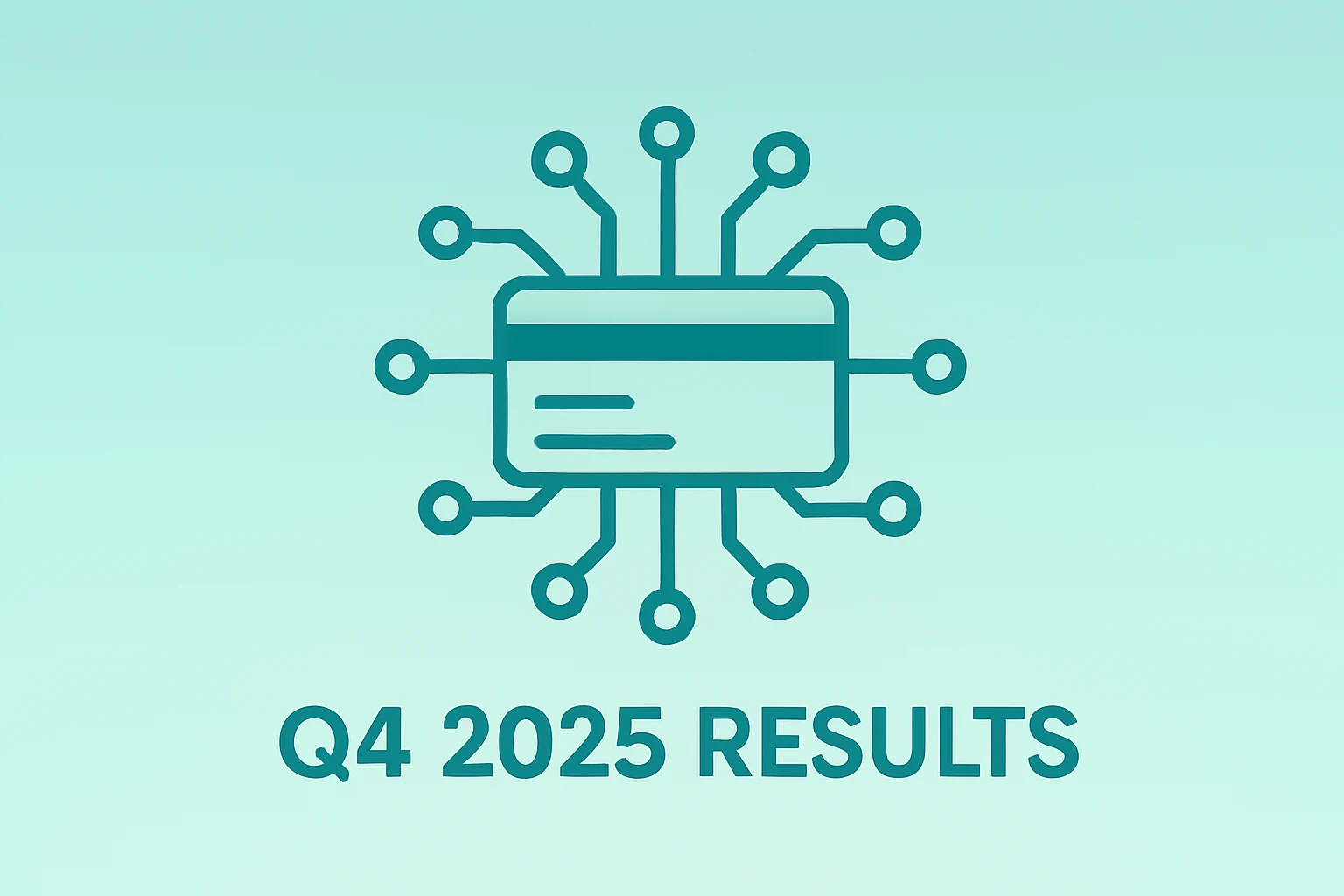 Flat-vector payment server expanding circuit to symbolize Mastercard Q4 2025 results driven by cross-border growth