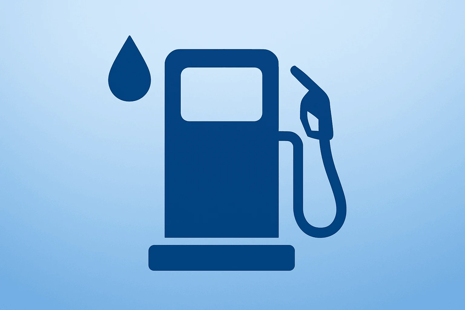 Flat-vector fuel pump under pressure symbolizing U.S. inflation from gasoline and oil-price spikes and supply shocks.