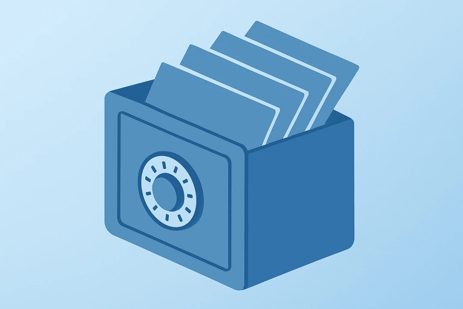 Flat-vector ledger fused to a server, symbolizing SEC proposes semiannual reporting and shifts in corporate disclosure cadence