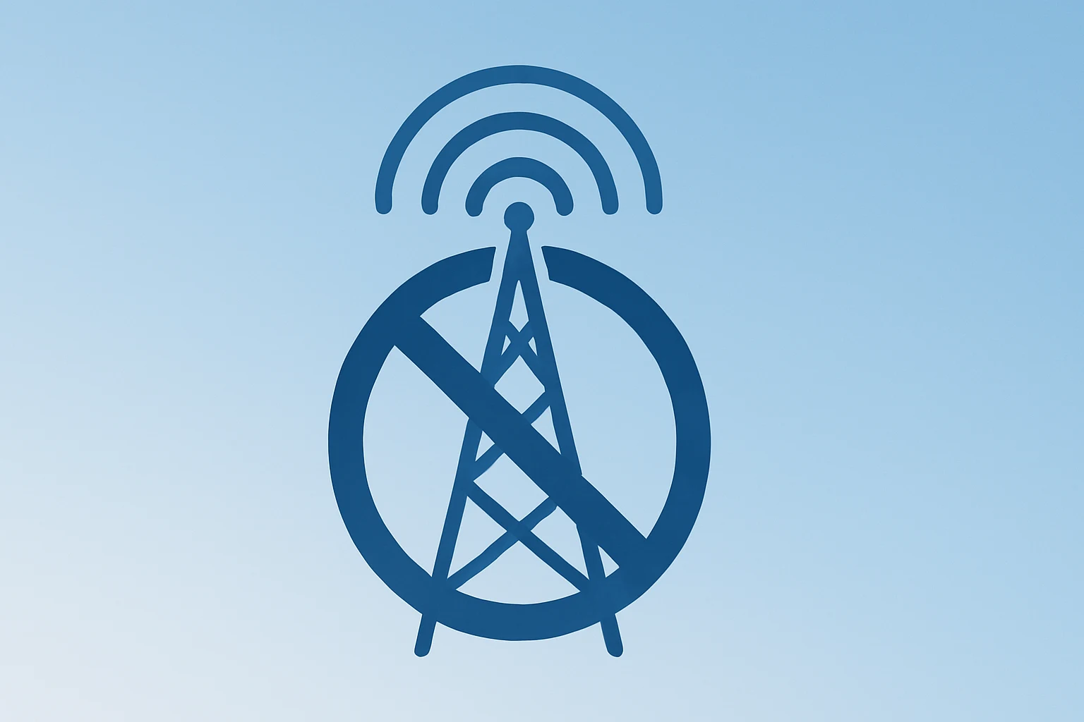 Flat-vector broadcast antenna breaking through a legal band to symbolize the Nexstar Tegna merger and FCC ownership waiver.