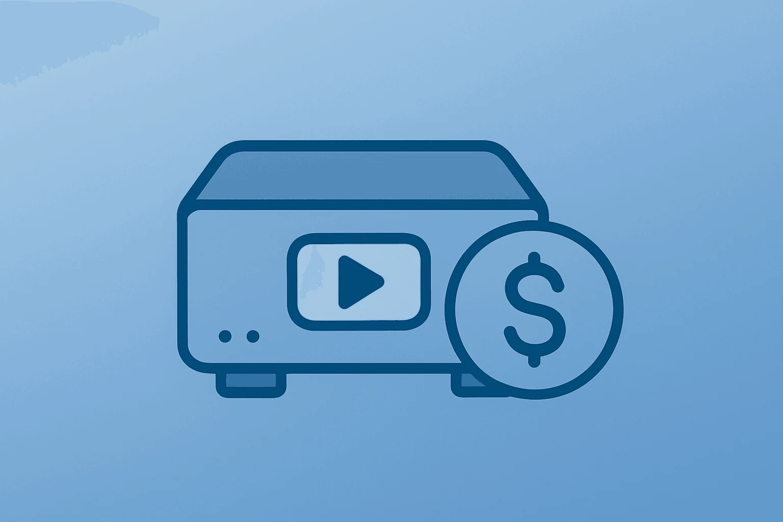 Flat filled vector of a streaming server fused with a payment token to symbolize Ackman buys Netflix and fund portfolio tilt.