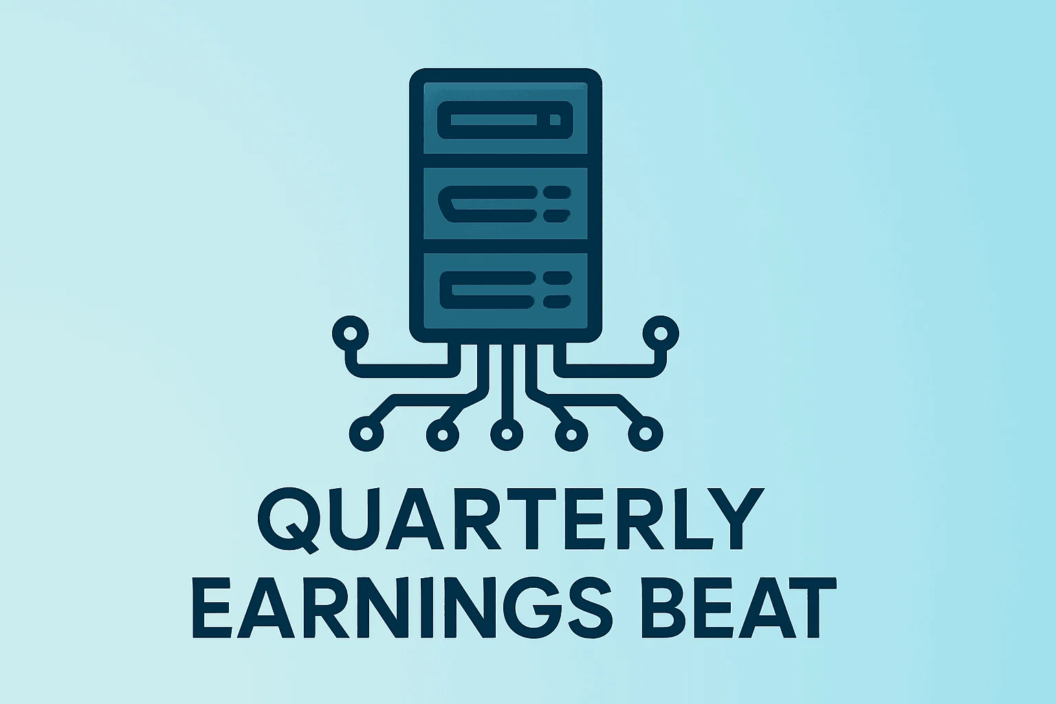Flat vector server expanding circuits to symbolize Akamai Q2 earnings and a cloud infrastructure contract tied to AI robotics