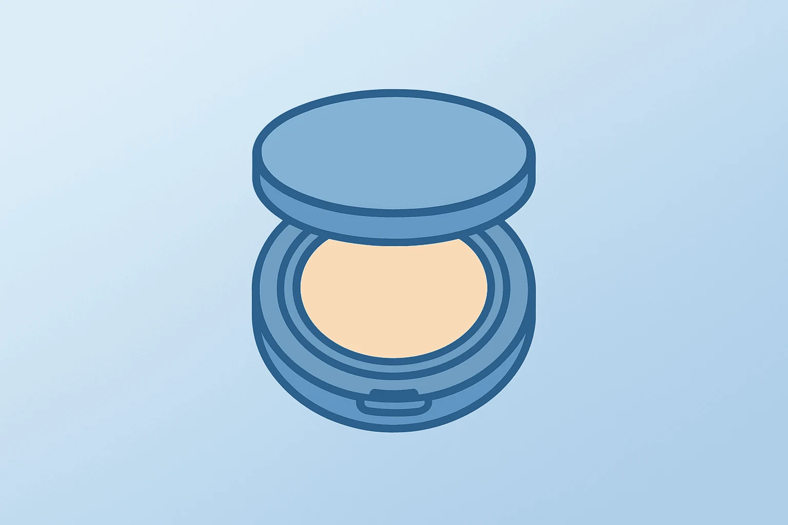 Flat vector cosmetics compact evoking tightened guidance and margin resilience for Ulta Beauty Q1 earnings cover.
