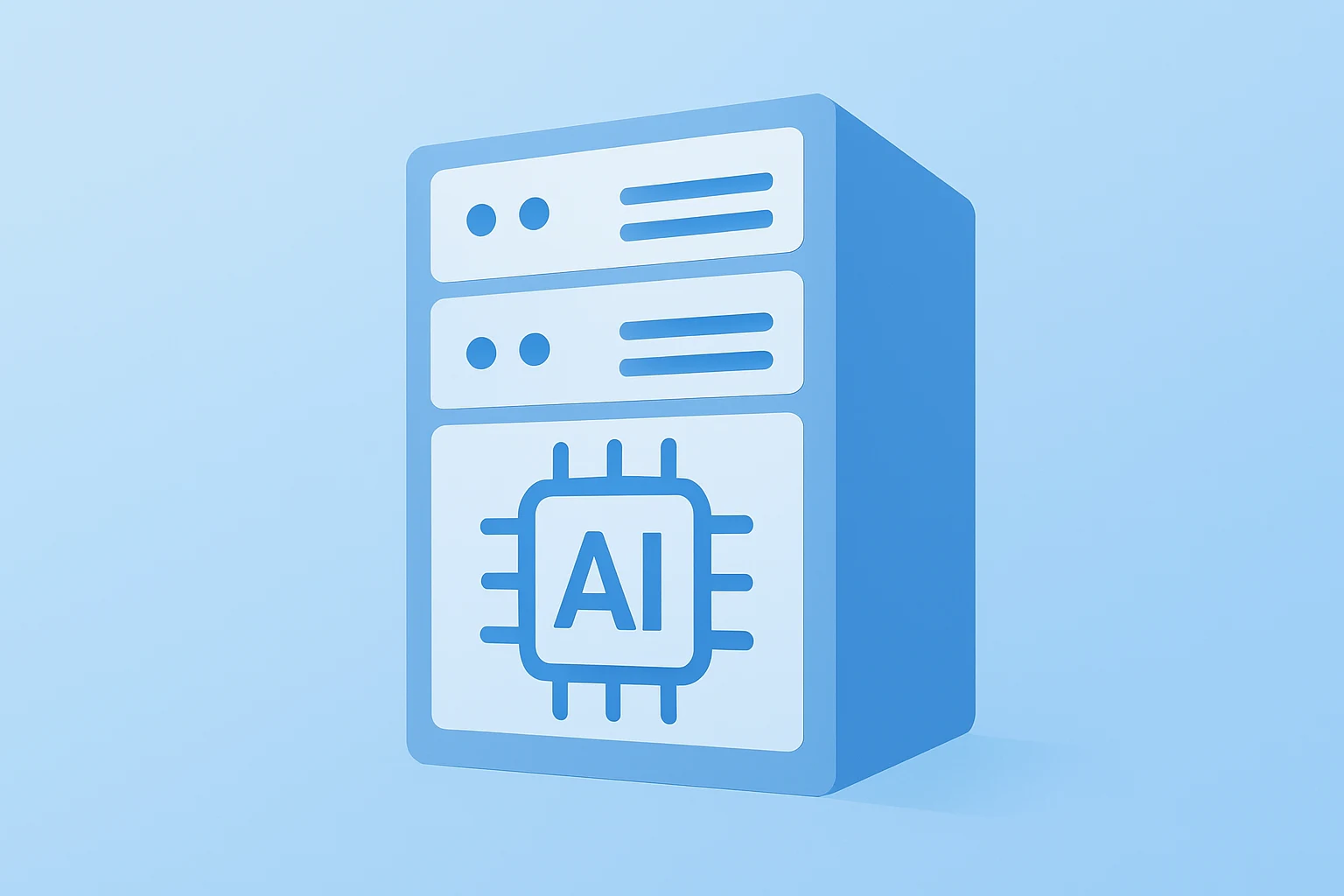 Centered flat vector of an AI accelerator chip symbolizing Broadcom earnings powered by doubling AI revenue.